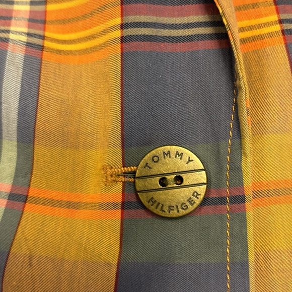 Tommy Hilfiger Madras Plaid vintage boxy blazer.  Fully lined. Women’s XL. - Picture 12 of 13